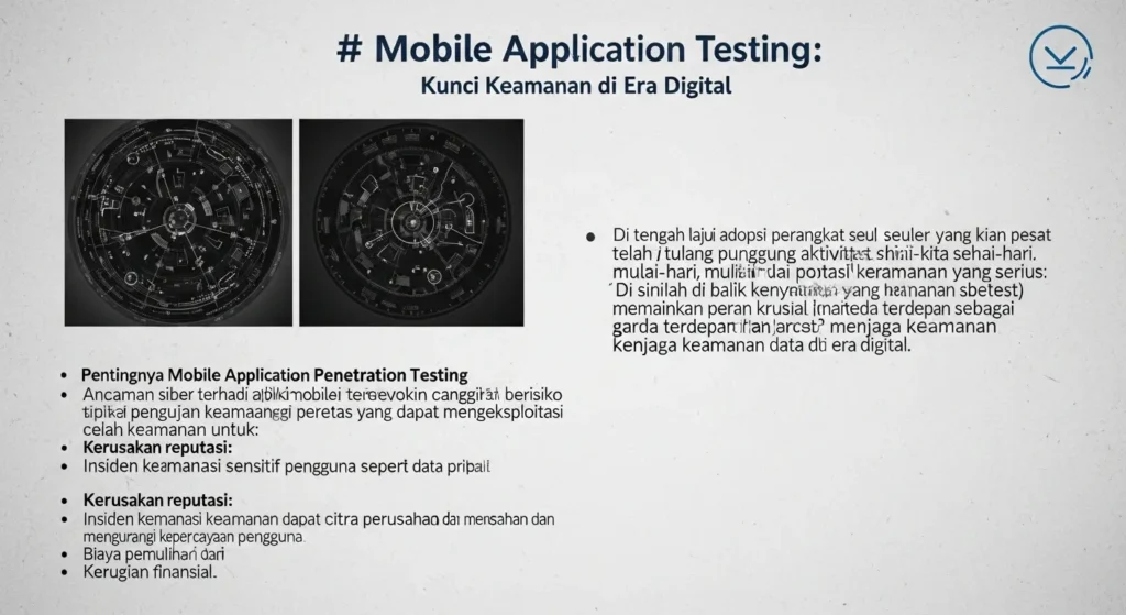 Mobile Application Penetration Testing: Kunci Keamanan di Era Digital Pembahasan mengenai pentingnya mobile application penetration testing di dunia cybersecurity serta proses dan manfaatnya bagi keamanan aplikasi.