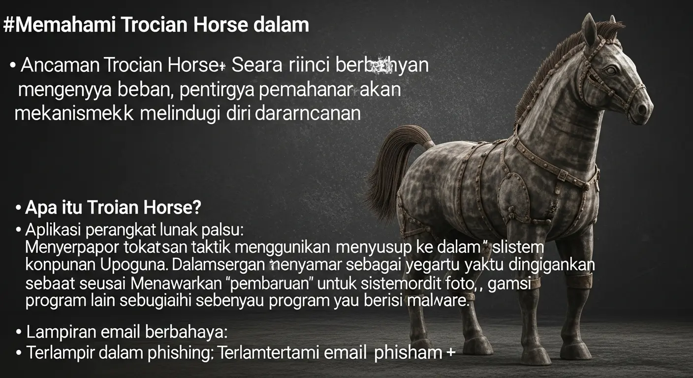 Memahami Trojan Horse dalam Cybersecurity Artikel ini menjelaskan mengenai Trojan Horse dalam cybersecurity, pentingnya pemahaman dan cara melindungi diri dari ancaman ini.