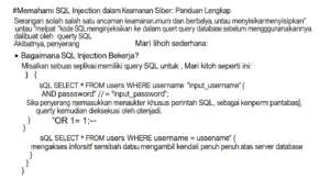 Memahami SQL Injection dalam Keamanan Siber Panduan lengkap mengenai SQL Injection dalam bidang cybersecurity, dilengkapi dengan tips perlindungan dan statistik terkini.