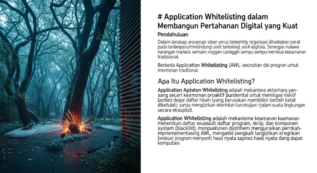 Application Whitelisting dalam Keamanan Siber Artikel ini membahas Application Whitelisting dalam lingkup cybersecurity dan menunjukkan langkah-langkah implementasi dengan hasil nyata.