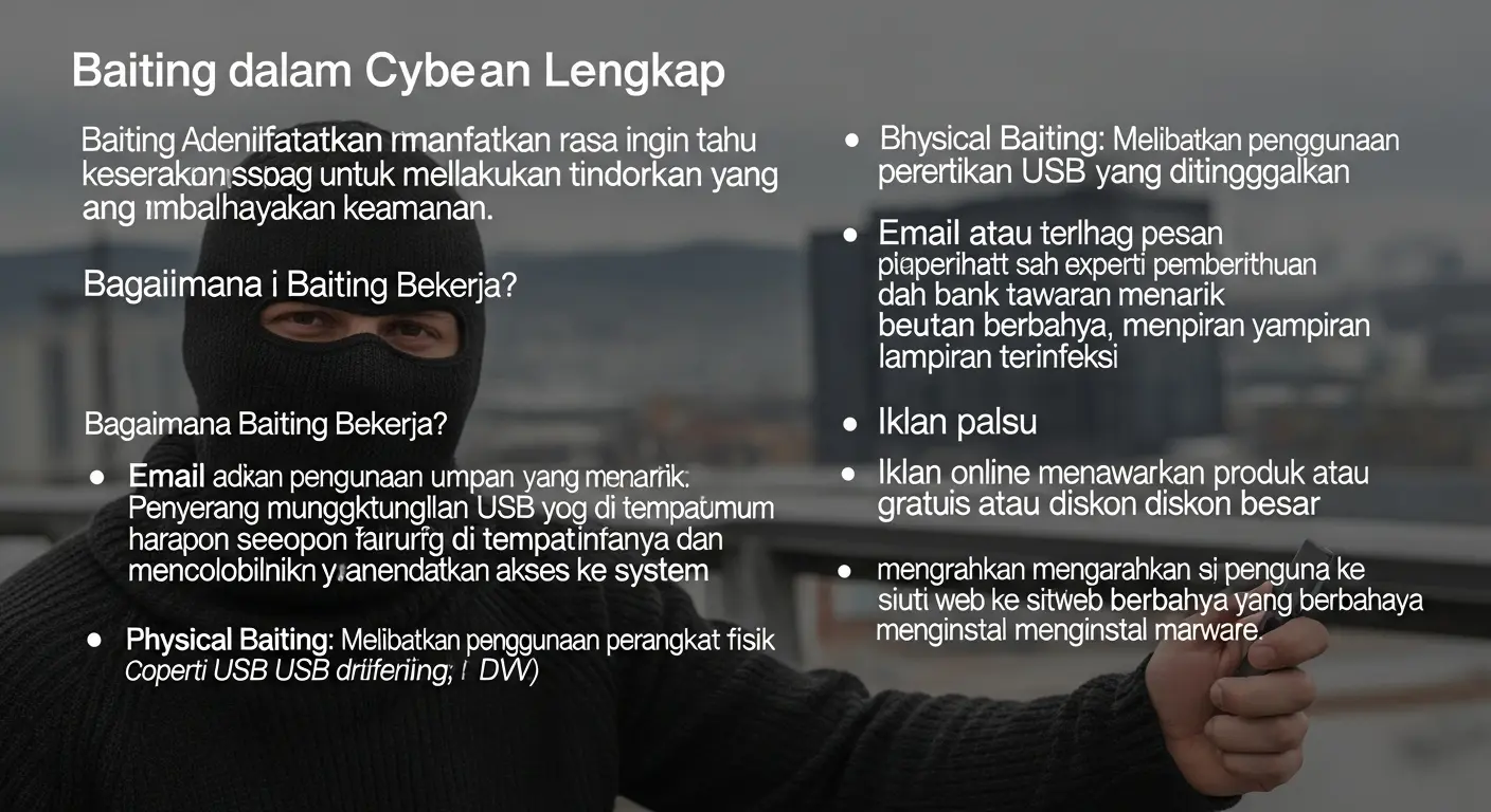 Baiting dalam Cybersecurity: Panduan Lengkap untuk Anda Pelajari tentang baiting dalam cybersecurity, teknik social engineering yang bisa membahayakan Anda. Artikel ini memberikan panduan lengkap untuk melindungi diri.