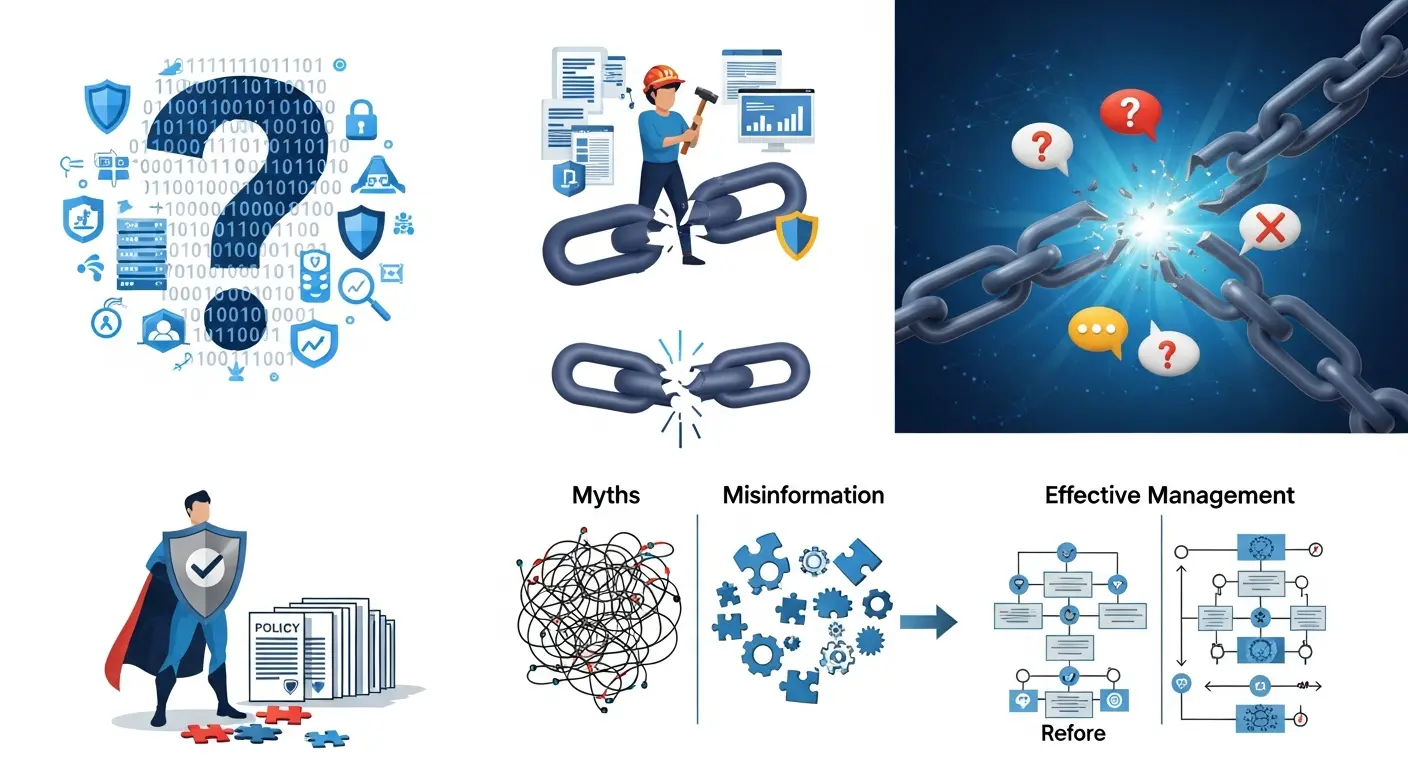 Myth-Busting Mengenai Security Policy Management Artikel ini membahas mitos-mitos umum mengenai Security Policy Management dalam cybersecurity dengan pendekatan yang mudah dipahami.