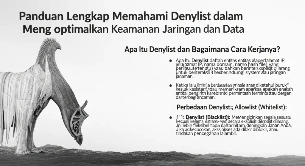 Panduan Mudah memahami Denylist dalam Cybersecurity Baca panduan lengkap tentang denylist dalam cybersecurity. Pelajari cara mengimplementasikan denylist untuk keamanan jaringan dan data.