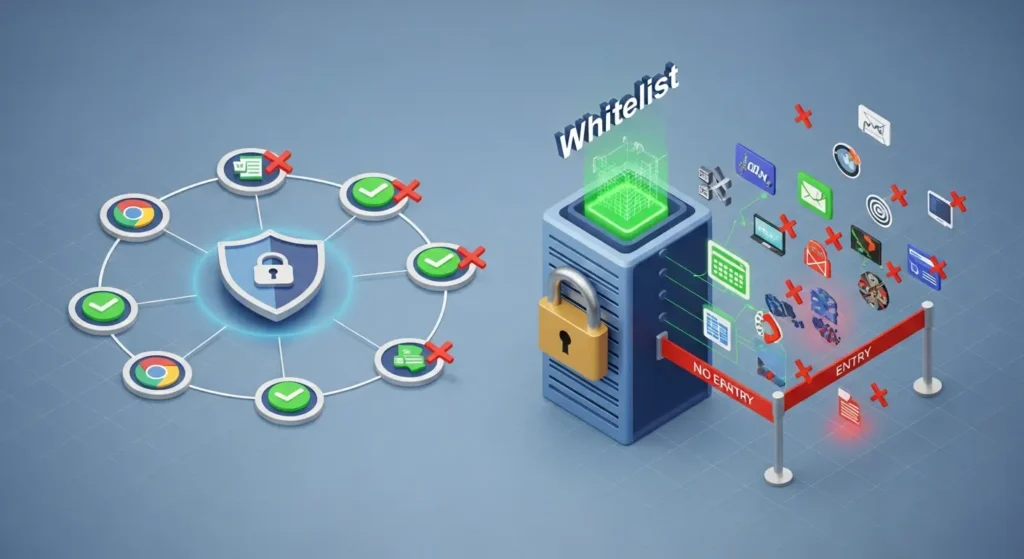 Optimalisasi Keamanan dengan Application Whitelisting Pelajari tentang aplikasi whitelisting dalam cybersecurity dan bagaimana strategi ini membantu meningkatkan keamanan sistem.
