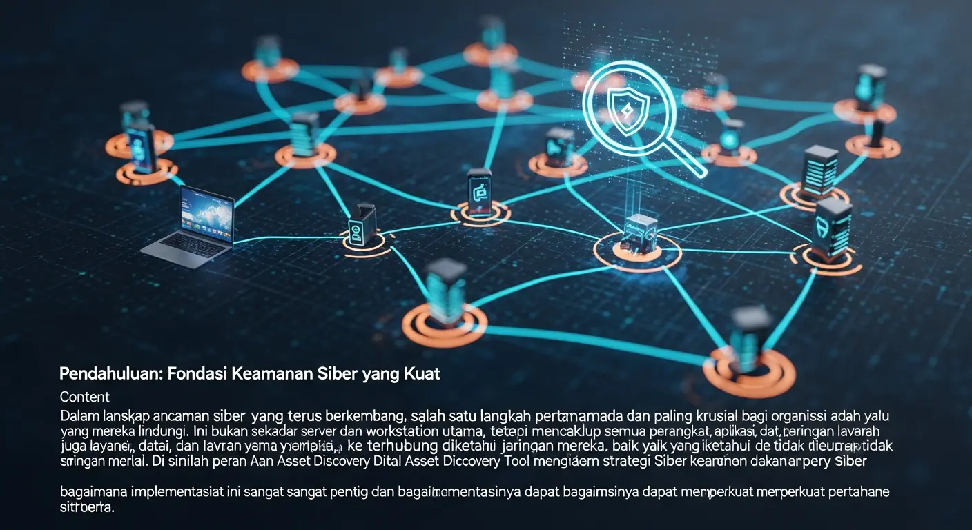 Memahami Asset Discovery Tool Dalam Cybersecurity Artikel ini membahas pentingnya Asset Discovery Tool dalam dunia cybersecurity dan bagaimana alat ini dapat membantu organisasi menjaga keamanan siber mereka.