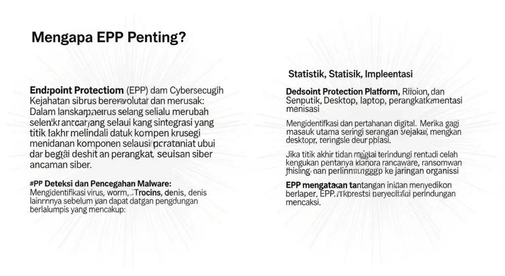 Endpoint Protection Platform dalam Cybersecurity Artikel ini membahas pentingnya Endpoint Protection Platform dalam cybersecurity, disertai statistik dan langkah implementasi.