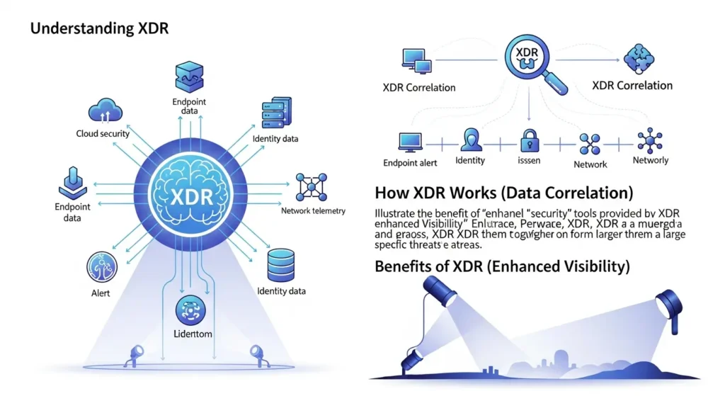 Memahami Extended Detection and Response dalam Cybersecurity Panduan memahami Extended Detection and Response (XDR) dalam cybersecurity. Temukan cara kerja dan manfaatnya untuk organisasi Anda.