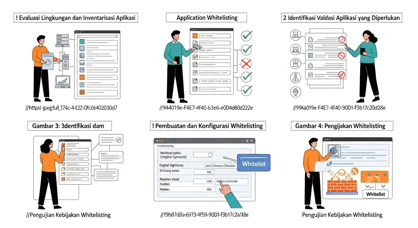 Langkah-Langkah Praktis Application Whitelisting dalam Cybersecurity Artikel mendalam mengenai implementasi Application Whitelisting dalam cybersecurity oleh Widya Security, dengan hasil nyata dan langkah-langkah yang dapat diikuti.