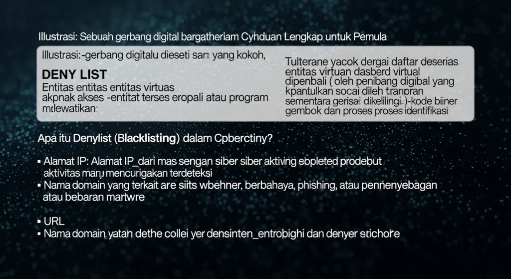 Denylist dalam Cybersecurity: Panduan Lengkap untuk Pemula Panduan lengkap tentang denylist dalam cybersecurity untuk pemula.