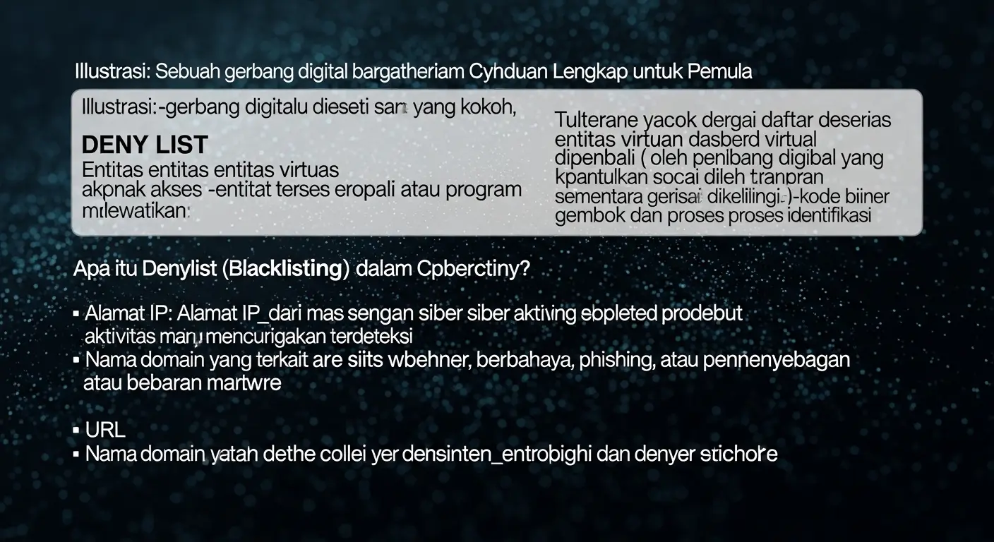 Denylist dalam Cybersecurity: Panduan Lengkap untuk Pemula Panduan lengkap tentang denylist dalam cybersecurity untuk pemula.