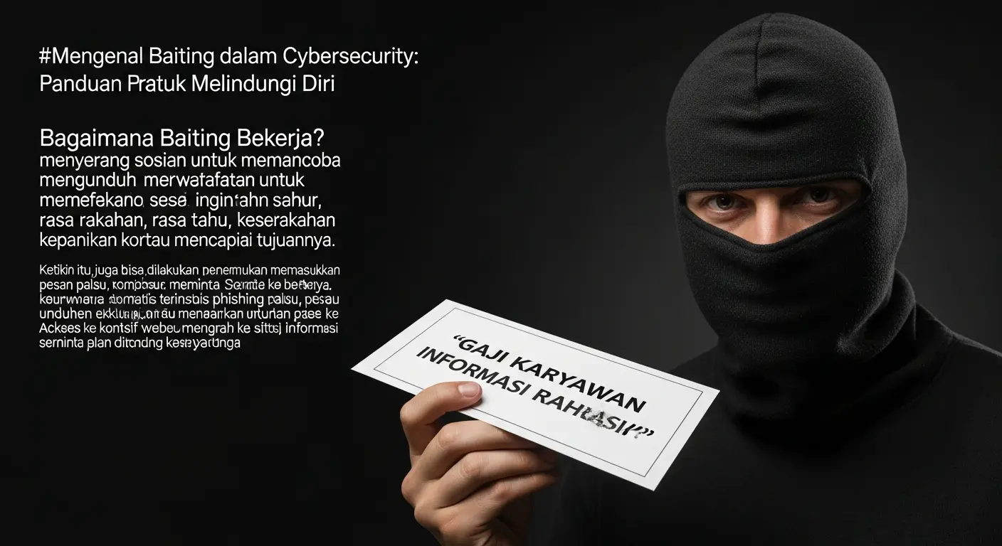 Mengenal Baiting dalam Cybersecurity: Panduan Praktis untuk Anda Pelajari cara melindungi diri Anda dari serangan baiting dalam cybersecurity dengan panduan praktis ini.