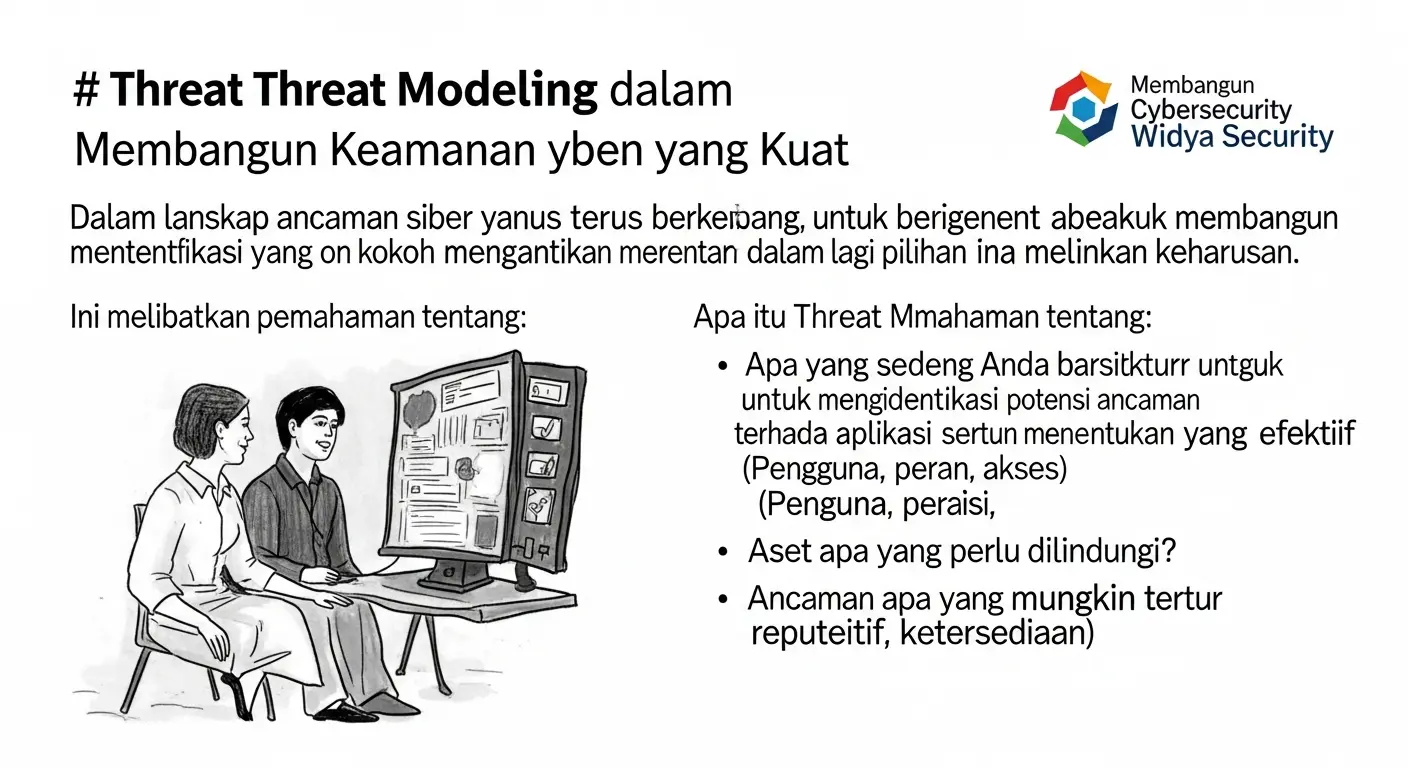 Threat Modeling dalam Cybersecurity: Membangun Keamanan yang Kuat Pelajari bagaimana Threat Modeling membantu dalam membangun keamanan siber yang kuat dengan Widya Security.