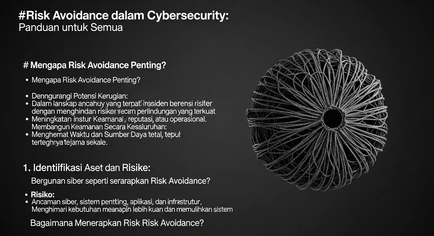 Risk Avoidance dalam Cybersecurity: Panduan untuk Semua Panduan lengkap untuk memahami dan menerapkan risk avoidance dalam cybersecurity, tips sederhana untuk melindungi data dan sistem Anda.