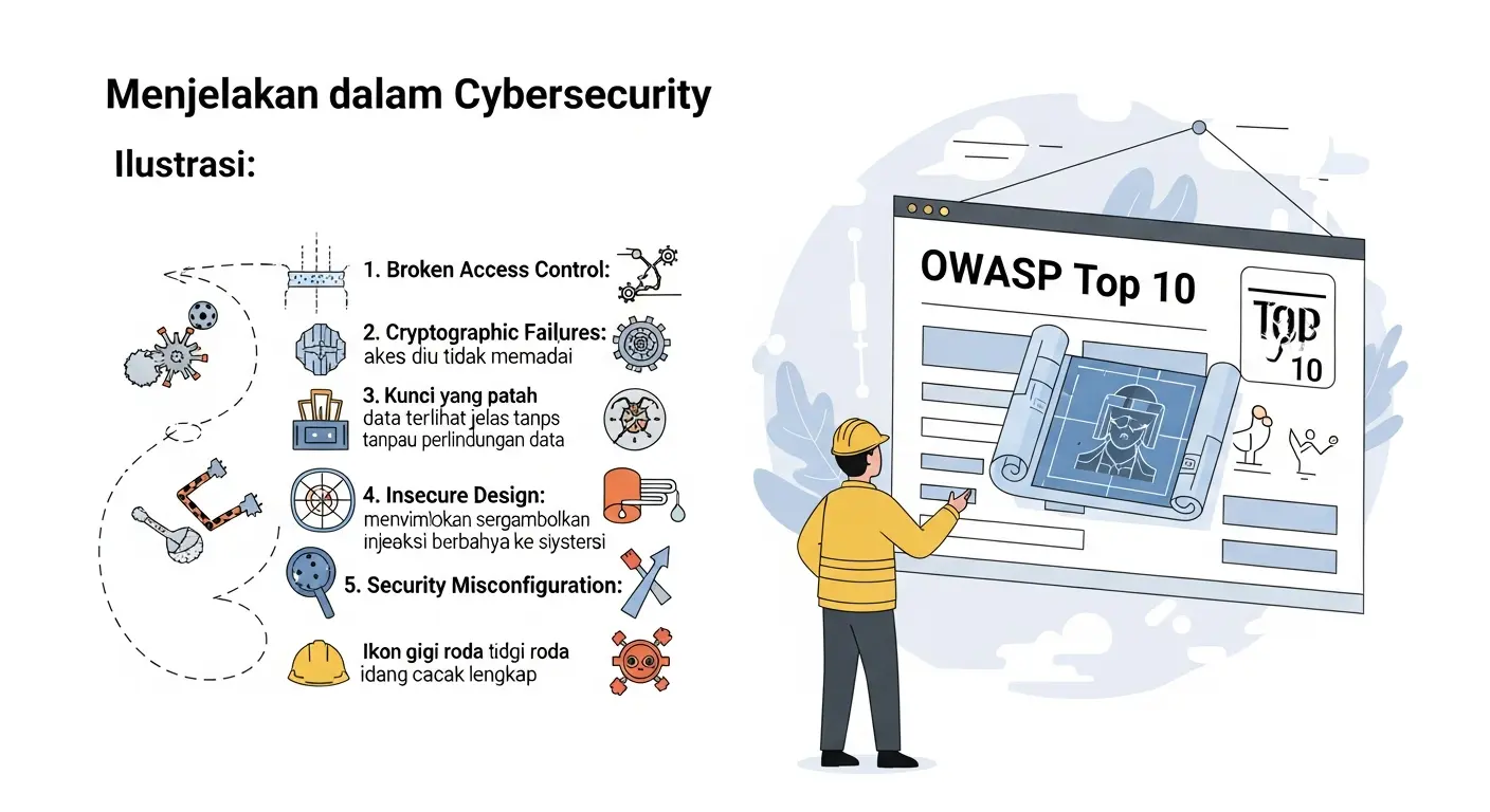 Memahami OWASP Top 10 untuk Keamanan Siber Panduan ini menjelaskan OWASP Top 10 dalam cybersecurity dengan gaya ramah.