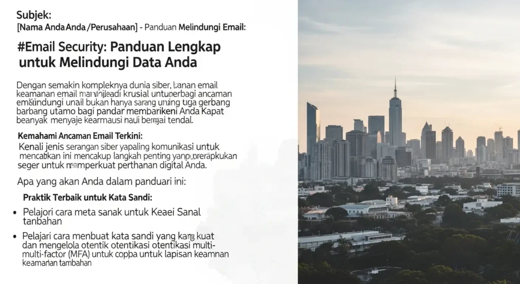 Email Security: Panduan Lengkap untuk Melindungi Data Anda Temukan cara terbaik untuk menjaga keamanan email Anda dalam dunia siber yang semakin kompleks. Pelajari langkah-langkah penting untuk melindungi informasi Anda dari ancaman siber.