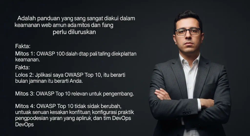Mitos dan Fakta Tentang OWASP Top 10 dalam Cybersecurity Artikel ini membahas mitos dan fakta seputar OWASP Top 10 dalam cybersecurity, serta menjelaskan risiko yang terlibat dan pentingnya memahami daftar ini untuk keamanan aplikasi.
