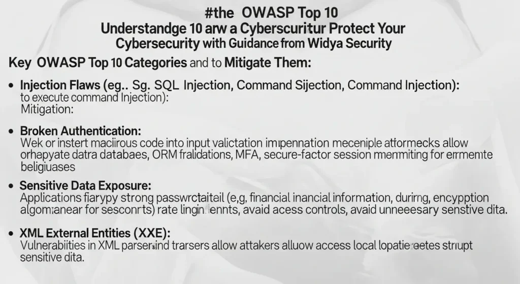 Owasp Top 10: Keamanan Siber untuk Anda di Era Digital Pelajari tentang OWASP Top 10 dan cara melindungi keamanan siber Anda dengan panduan dari Widya Security.
