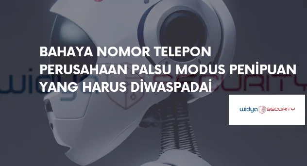 Diagram skema penipuan nomor telepon perusahaan palsu menunjukkan alur dari penipu ke korban